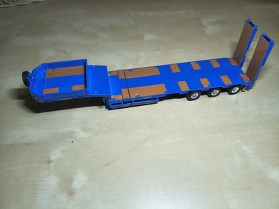 Goldhofer Tieflader 1:50 BLAU Tekno 3 Achs
