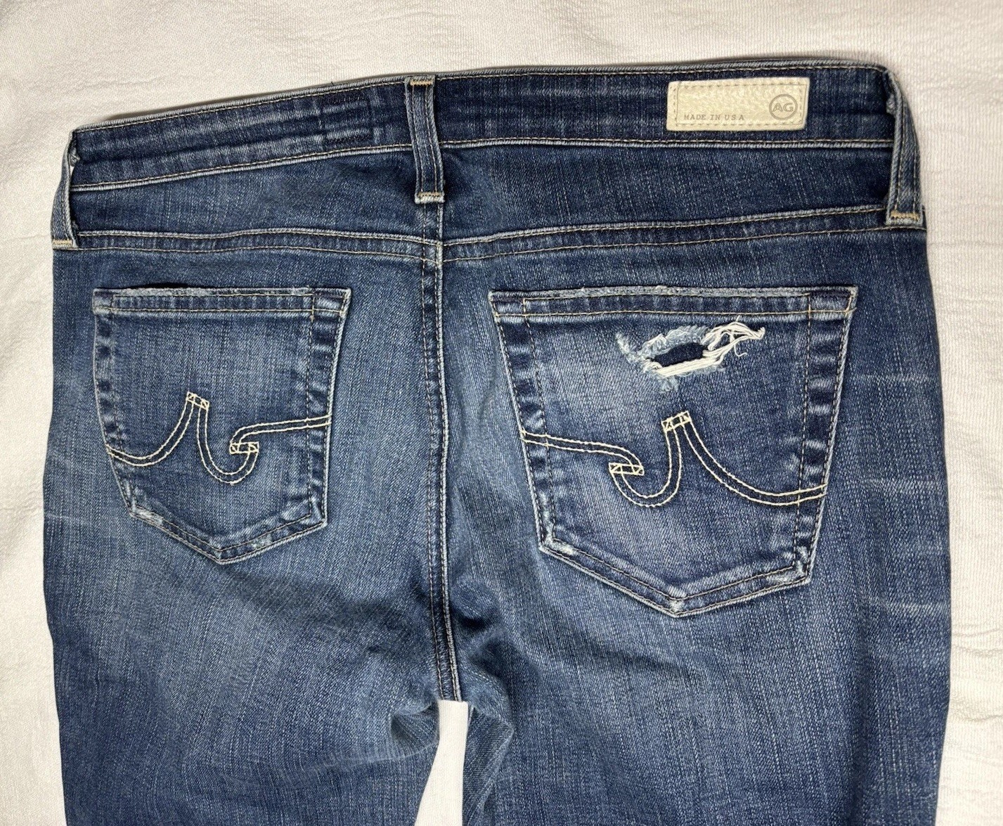 AG Adriano Goldschmied Jeans Womens 30 Blue Stilt Crop Cigarette Jean Crop thumbnail 10