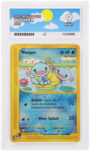 Wooper 117/147 Ace 9 Aquapolis Pokemon Card Game