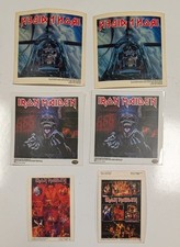 6 Lot Iron Maiden 1993 Rock Band Window Art Cling Decal Vinyl Stickers