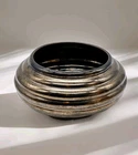 Vintage Haeger Metallic Bronze Glazed Ribbed MCM Beehive Planter Boho Glam