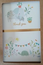 Hallmark Thank You Cards, Elephant/Turtle Motif, 50 Cards , 25 of Each , NIB
