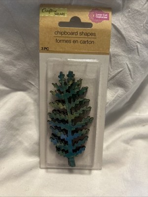 Crafter's Square Laser Cut Craft Icons 3 In Package Green/yellow Leaves Shapes