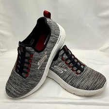 Skechers GOwalk Flex Ultra Men Slip On Knit Walking Shoe US 9.5 Gray Red Comfort