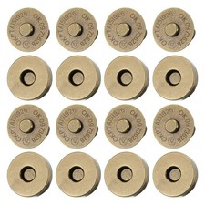 20 Set Magnetic Snaps, Purse Bag Fastener Clasp Bronze 14MM