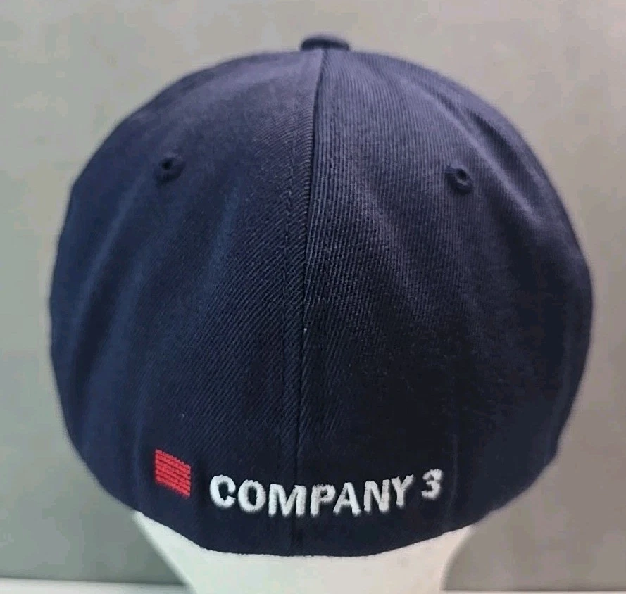 Company 3 Sombrero Video Producción C O 3 Mezcla Lana Ajuste Elástico S/M Azul Bordado Foto 3 de 4