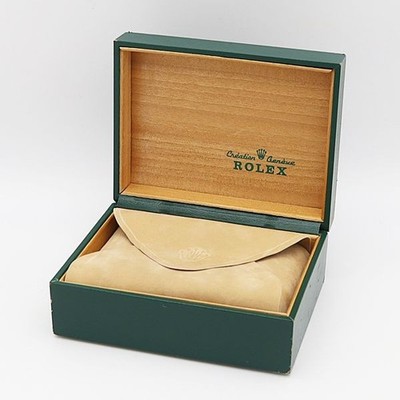 Rolex Uhrenbox Gehäuse Grün Leder Holz 67.00.08 Original