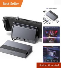 Steam Deck Dock 9-in-1 USB C Docking Station Foldable Stand, 4K 60Hz HDMI, Gi...