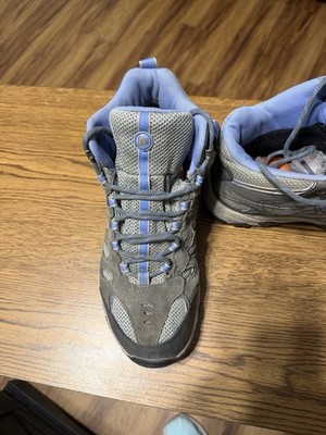 Merrell Moab 2 Size 8.5 Women's Shoe - Gray with Purple/Periwinkle Trim