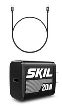 SKIL PWRCORE OEM PD0020B-00 5V/9V/12V 20W USB-C BATTERY CHARGER W CABLE - NEW 