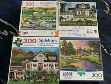 4 Large Format 300 Oversized EZ Grip Jigsaw Puzzles Memory Lane Master Pieces