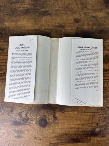 Kateri of the Mohawks *SIGNED* By Marie Cecilia Buehrle 1954 1st Ed. HC DJ - Picture 7 of 10