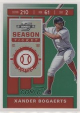 2020 Panini Chronicles Contenders Optic Green Prizm 28/50 Xander Bogaerts 2l4