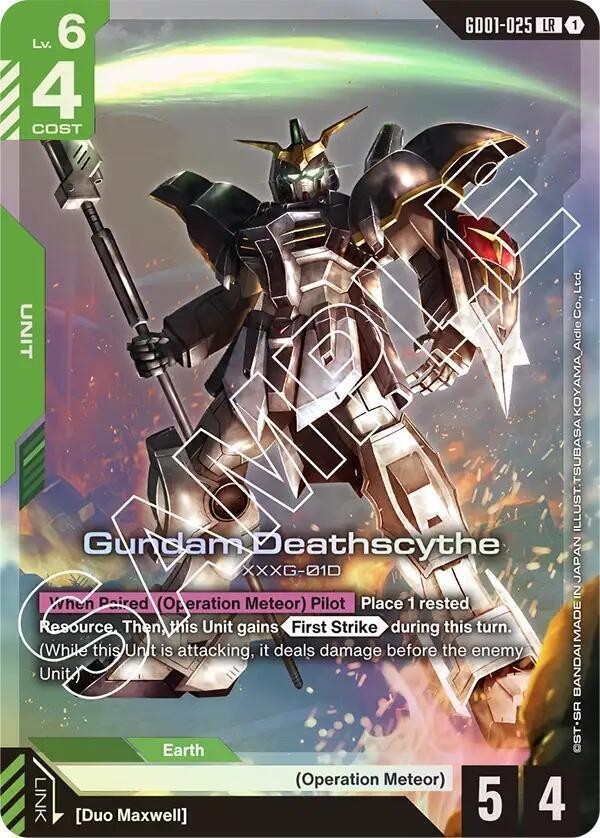 Gundam Deathscythe Foil - GD01-025 NM - Gundam TCG Card Game | eBay