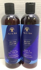 As I Am Dry & Itchy Scalp Care Olive and Tea Tree Oil Dandruff Conditioner, 2pk