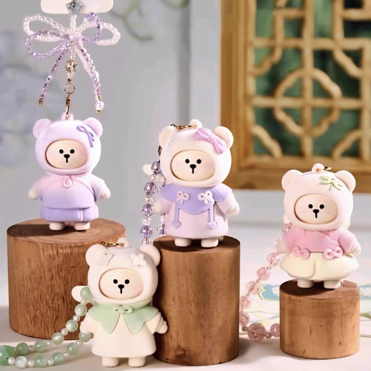 NEW】Starbucks China 2026 Spring Auspicious Pattern Bear Charm