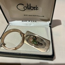 Colibri Made In USA 18KT Gold Electroplate Colorful Duck Keychain New In Box