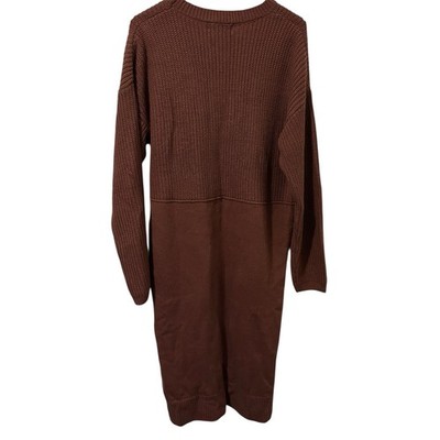 sweater dress with high slit Green High Slit Sweater Dress Small