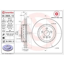 2x Brembo Scheibenbremse vorne 34108853555 34116860909 34118854273 26111748