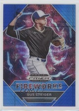 2020 Panini Prizm Draft Picks Fireworks Blue & Carolina Hyper Gus Steiger 00em