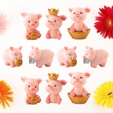  10 PCS Schwein Deko Ornamente Schweine-Ornamente Schweinefiguren