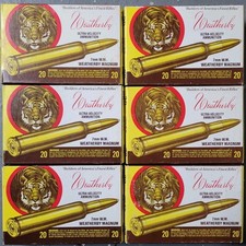 Vintage Weatherby 7mm WM Magnum Empty Brass Cartridge Box With Insert
