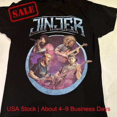 Official Jinjer Band T-Shirt Fanmade Black Short Sleeve Cotton S-4XL