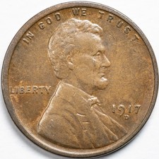 1917-D Lincoln Wheat Penny Very Fine (VF) - Denver Mint