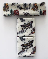 Nike Swoosh Headband & Wristbands Set Singlewide Adult LT Khaki/Picante Red