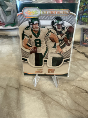Aaron Rodgers Garrett Wilson Jersey Card Stitched Numbered 64/99