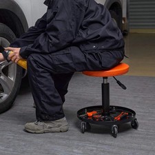 Mechanic Stool 250lbs Rolling Creeper Garage Shop Seat 22-28 Adjustable
