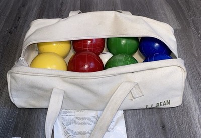 L.L. Bean Bocce Ball Set With Carry Bag