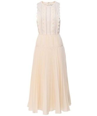 Self Portrait Ivory Scallop Lace Midi Dress UK 12 Wedding Guest Ascot Occasion