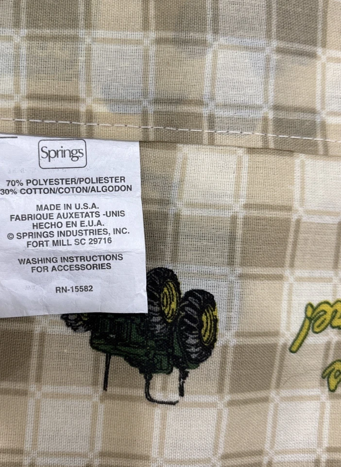 Cenefa de ventana John Deere 15572 mezcla de algodón, ancho 86”, largo 17”, buen estado Foto 3 de 4