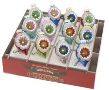 Christopher Radko Shiny Brite Christmas Ornaments NEW 1.75  Box Of 12