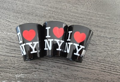 I Love NY Shotgläser 3 Stk. in Schwarz   Souvenir New York City NYC