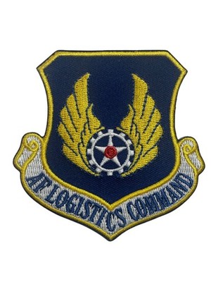 US Air Force Logistics Command Embroidered Iron On Patch - Color USAF 76-S
