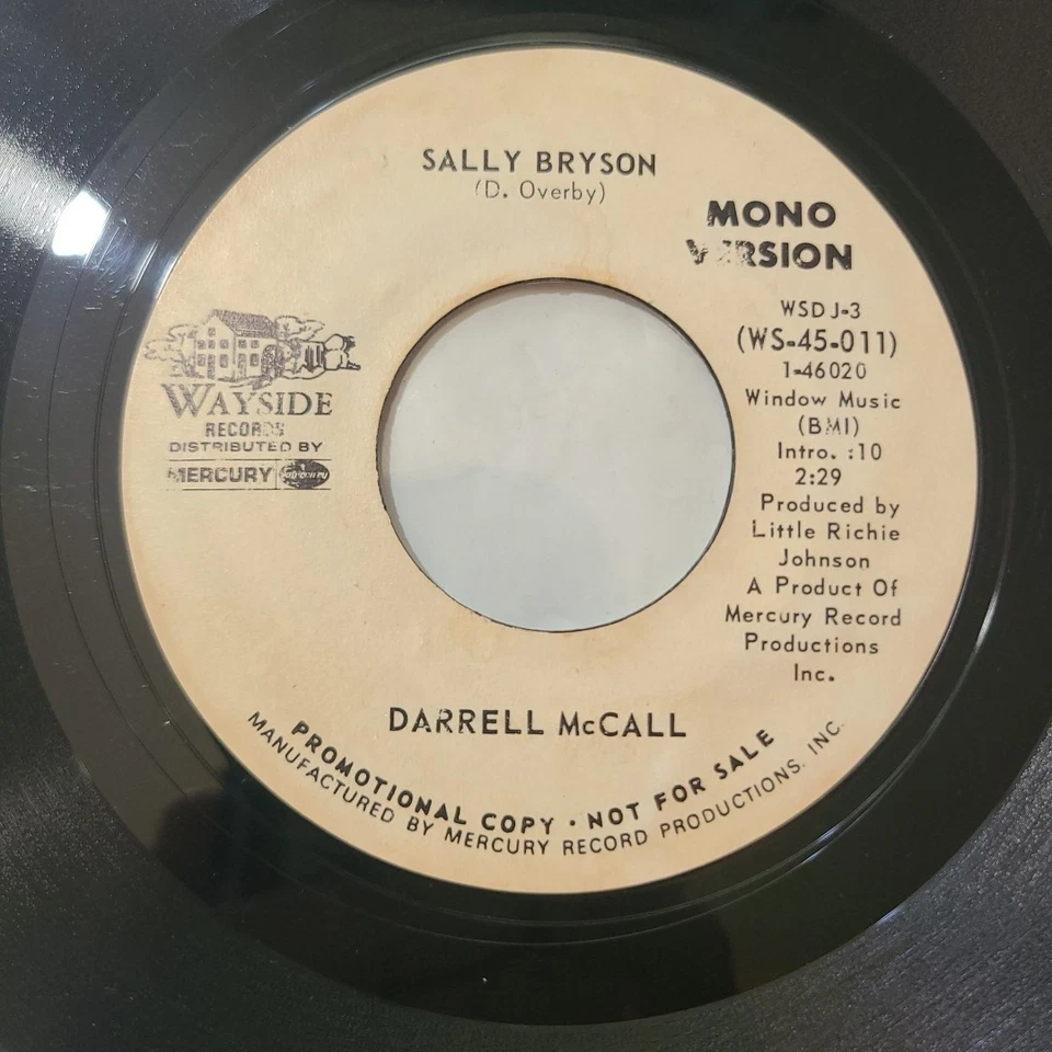 Darrell McCall ~ Sally Bryson/ Same ~ Mono/ Stereo Wayside Promo 45 RPM Record - Image 4 of 4