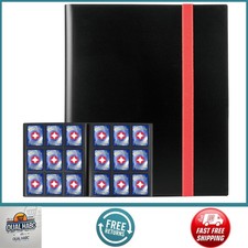 Card Binder, 9 Pockets Trading Card Album, 360 Side Loading for MTG  TCG, Black