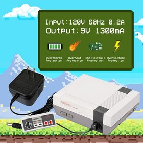 9V 1300mA AC Power Supply Adapter Fit for Nintendo NES Game Machine,with Nint...