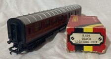 Hornby R475 + R449 LMS Brake 3rd Coach 5644 + Lighting unit GC all working