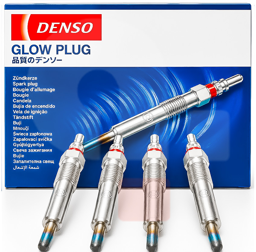 Denso Diesel Glow Plug Kit 4 Pcs Opel Astra H GTC Signum Vectra C 1.9 2.4 JTD