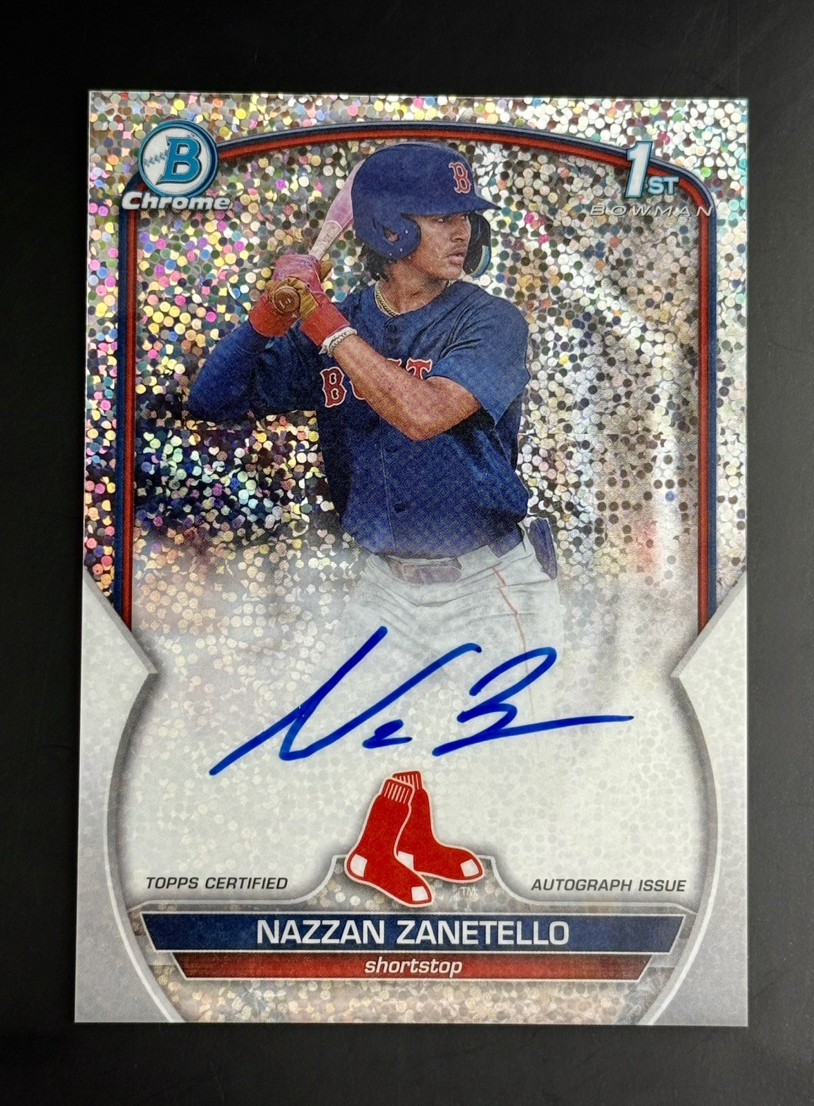 2023 Bowman Draft Chrome - Nazzan Zanetello 1st Auto Sparkle Refractor /71