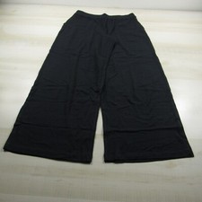 Denim Co Pants Womens Extra Small P Black Wide Leg Jersey d co Beach 28x26