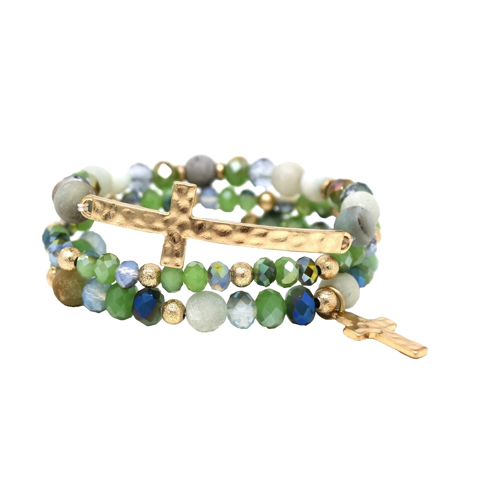 Joyería de moda de jaspe de oro blanco