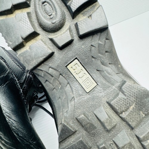 5.11 Tactical Atac 8" Shield Boots Men Size US7 UK6 Black Steel Toe Side Zip - Picture 10 of 13