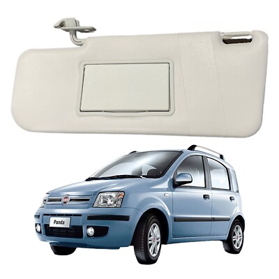 Linkes Grau Sonnenblenden-Auge für FIAT Panda 169 ab 2003 mit Spiegel und Tasche