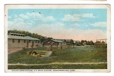 1924 Marine Corps Station US Naval Station Guantanamo Bay Cuba Postcard Posted