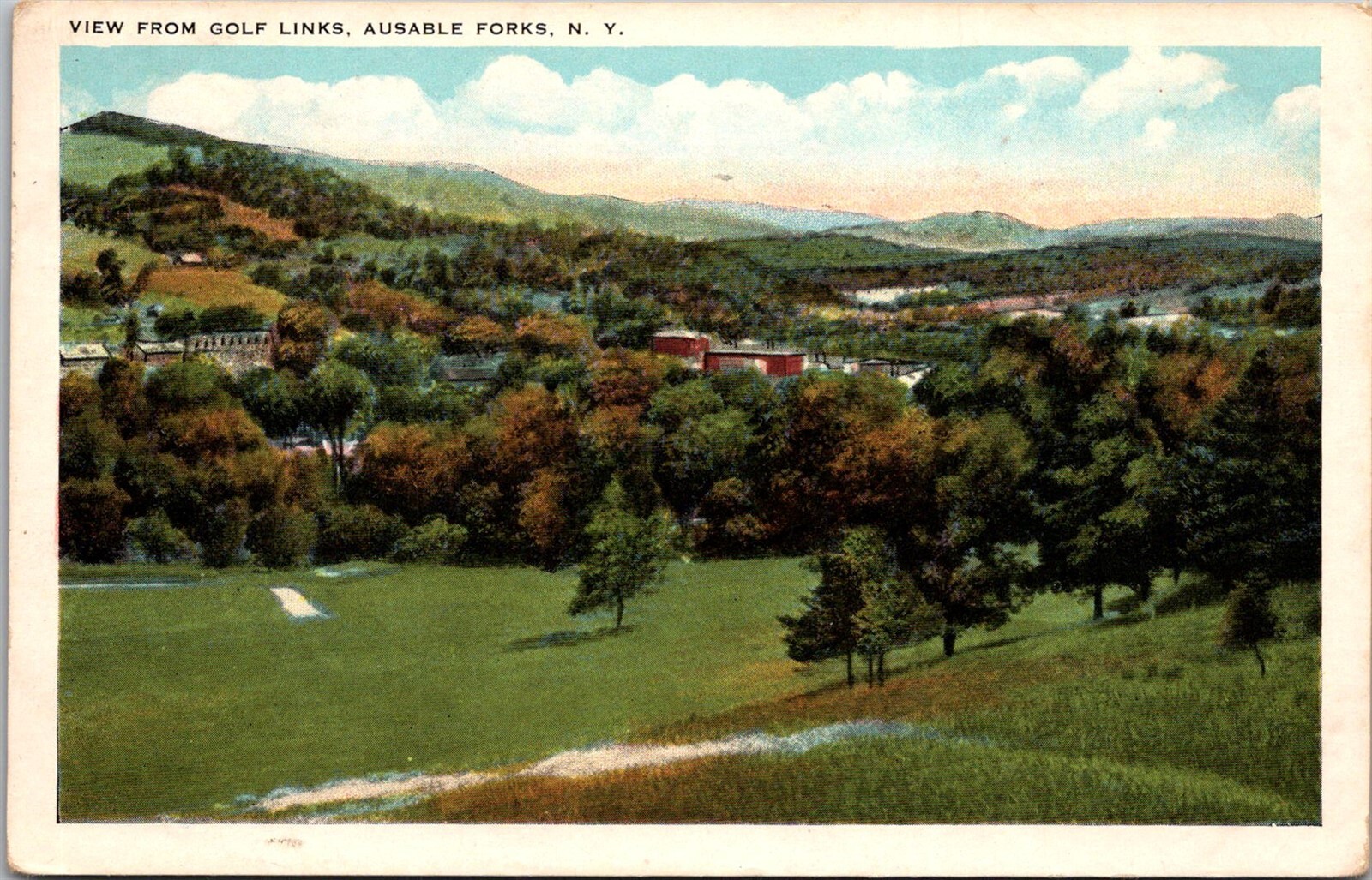 View From Golf Links, Ausable Forks NY c1935 Vintage Postcard T75 eBay