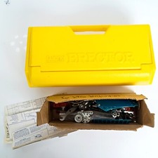 Vintage Gabriel Erector Set in Yellow Plastic Case with Lots of Parts